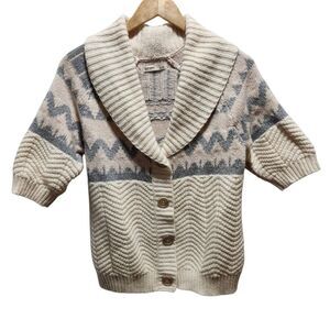 Old Navy cardigan button front collar shirt sleeve Nordic size Large